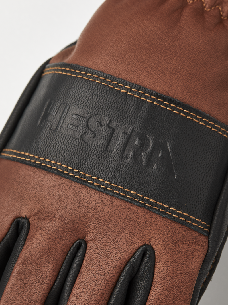 Hestra Falt Guide 5 Finger Glove in Brown/Black-1